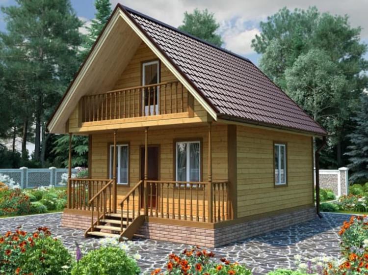 Дачный каркасный дом 6x7. Проект Д-20