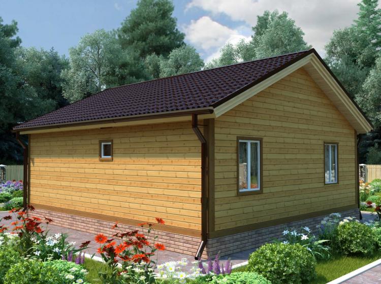 Дачный каркасный дом 8x9. Проект Д-21