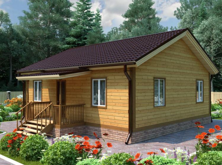 Дачный каркасный дом 8x9. Проект Д-21