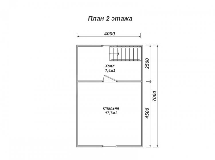 Дачный каркасный дом 7x8. Проект Д-25