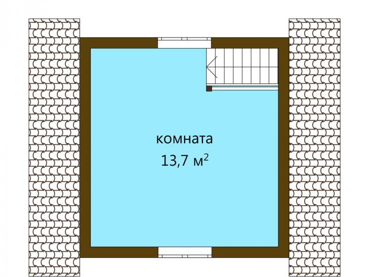 Дачный каркасный дом 4х5. Проект Д-3