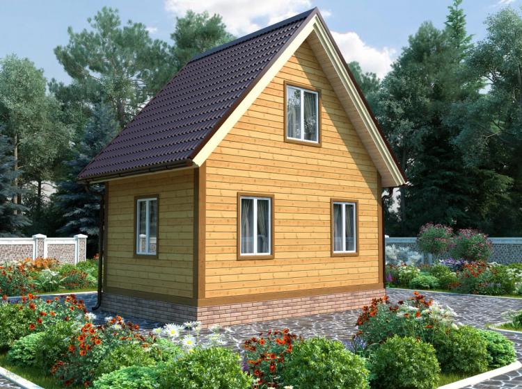 Дачный каркасный дом 4х6. Проект Д-5