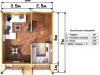 Дачный каркасный дом 6x7. Проект Д-20