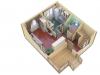 Дачный каркасный дом 6x7. Проект Д-26